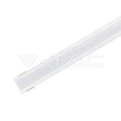 Faixa de alumínio LED canto sup. 2 m - Capa branca plana difusor
