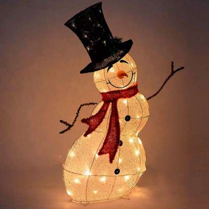 Boneco de neve com luzes...