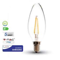 Lámpara LED Samsung Vela Filamento C37 E14 2700K 4W 300° Gama PRO
