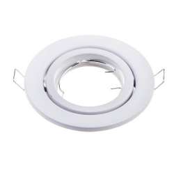 Aro empotrable Mini para bombilla LED GU10 circular Blanco