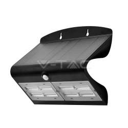 LED LED LED Solar Wall Aplicando com PIR 4000K 6.8W IP65 Black Sensor