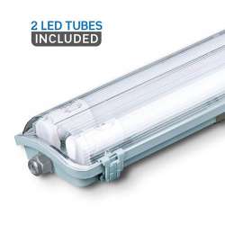 Pantalla estanca LED 2x150cm con tubos incluidos (2x22W) IP65