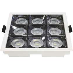 Downlight LED Reflector impotável quadrado 36W 12°