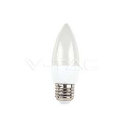 Lámpara led vela E27 5.5W 200° tapa blanca
