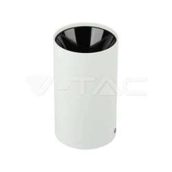 Aplique superficie para bombilla LED GU10 elegant cylindrical negro+blanco